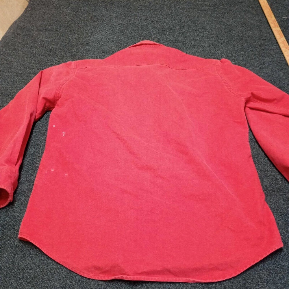 Vintage St Johns Bay Flannel Chamois Cloth Shirt Adult Large Red Button Up - Picture 8 of 8